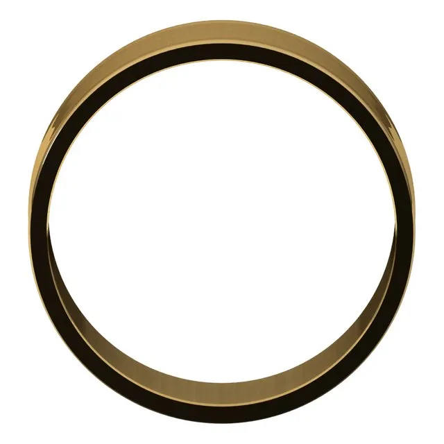 10K Yellow Gold Flat Ultra-Light Wedding Band, 8 mm Wide