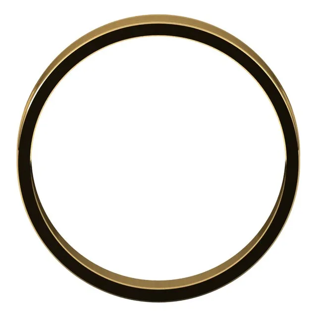 14K Yellow Gold Flat Ultra-Light Wedding Band, 4 mm Wide