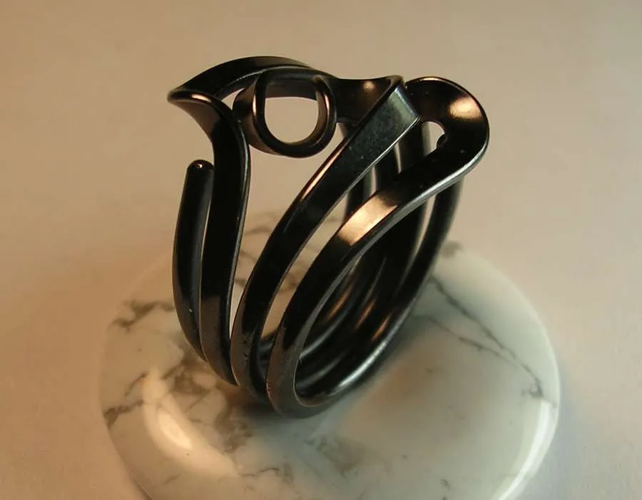 Blackened Niobium Four Turn Vortex Energy Ring™