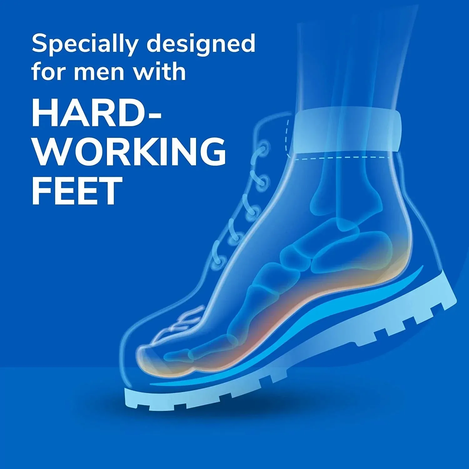 Dr. Scholl'S 11017570110 Comfort and Energy Work Insoles for Men, 1 Pair, Size 8-14