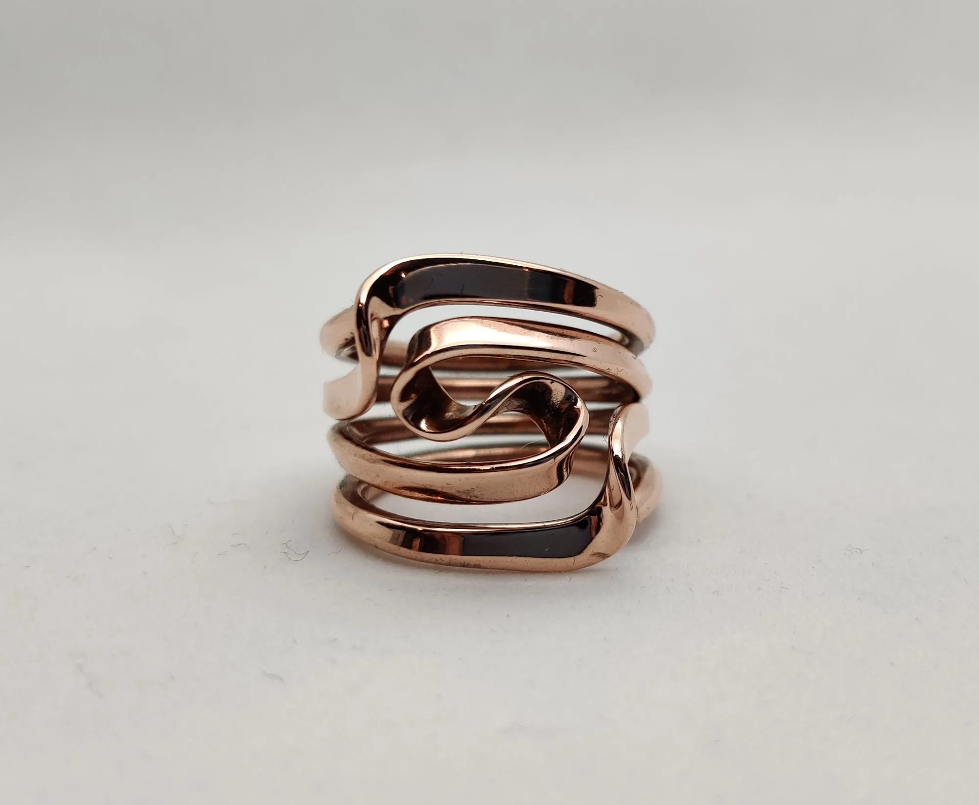 Four Turn Vortex Energy Ring™ Hand Forged In 12 Gauge Pure Copper