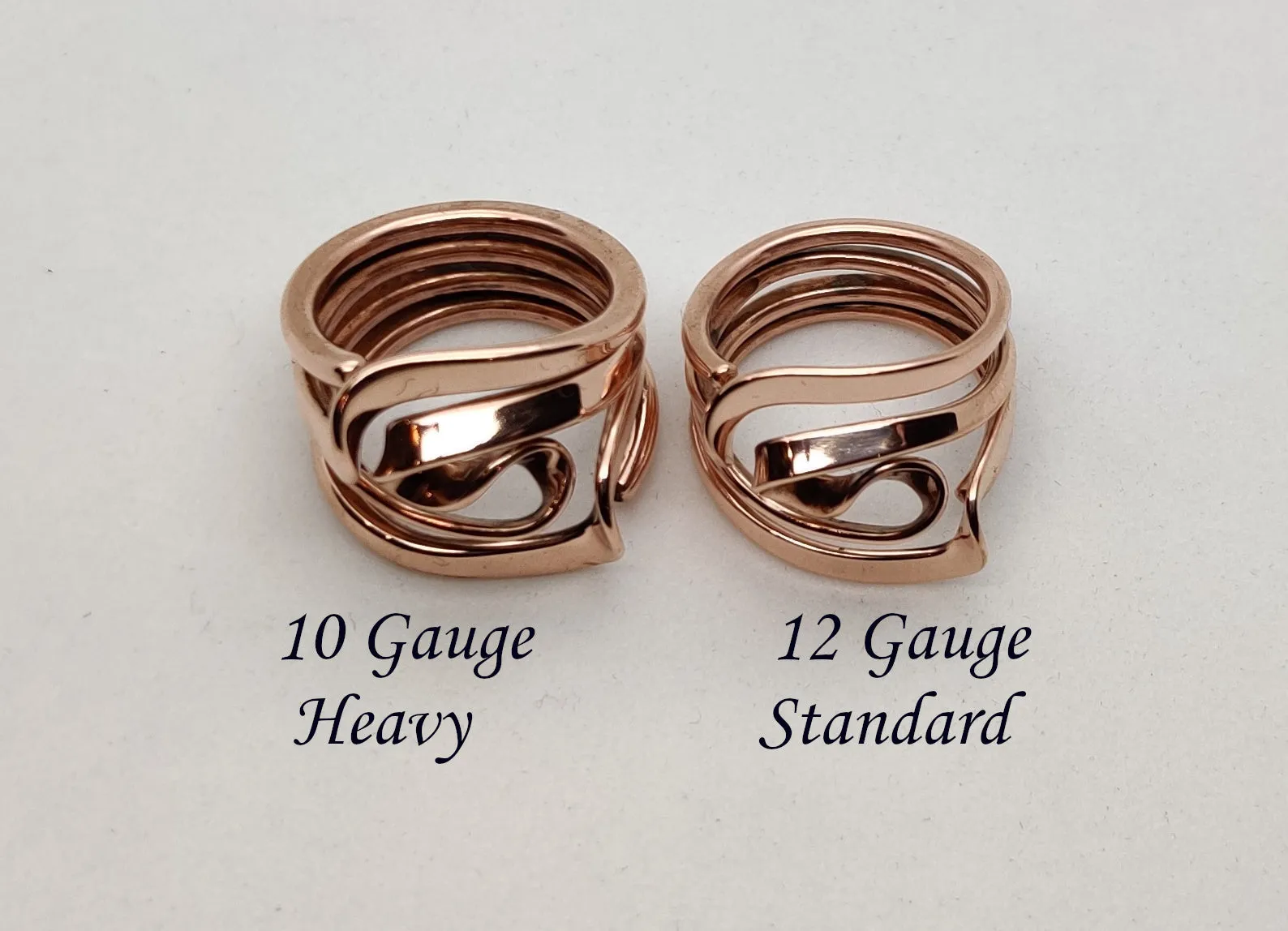 Four Turn Vortex Energy Ring™ Hand Forged In 12 Gauge Pure Copper