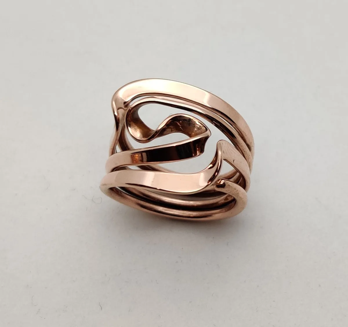 Four Turn Vortex Energy Ring™ Hand Forged In 12 Gauge Pure Copper