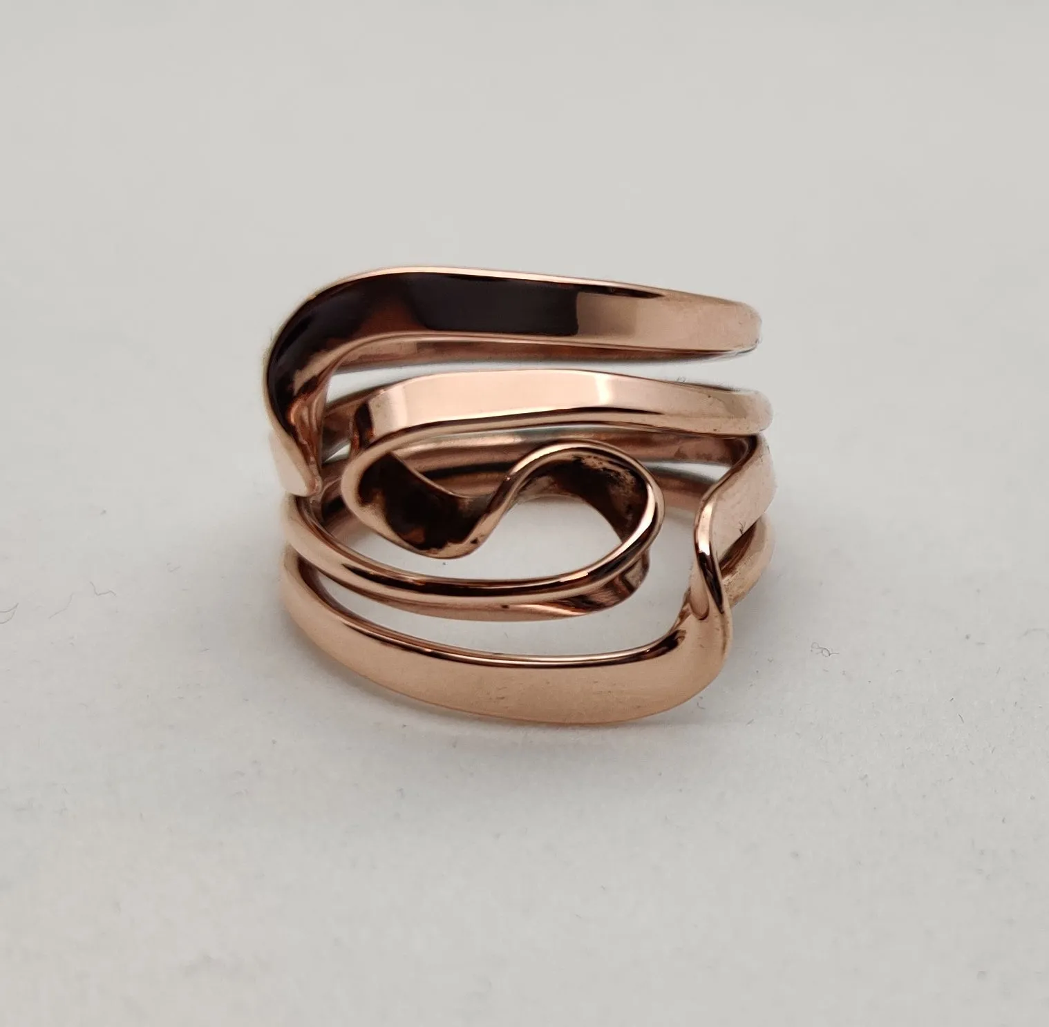 Four Turn Vortex Energy Ring™ Hand Forged In 12 Gauge Pure Copper