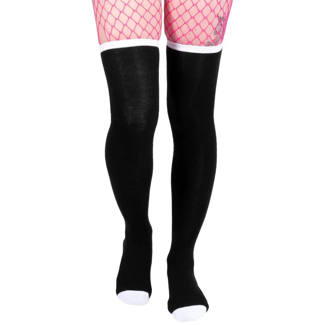 Heartbone Spine Thigh High Socks