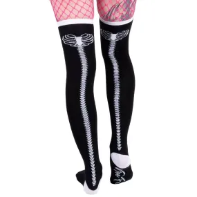 Heartbone Spine Thigh High Socks