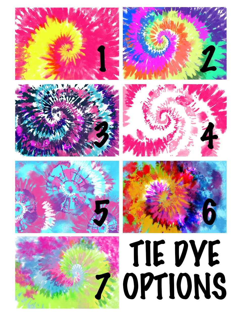 Personalized Soccer Knee High Socks - Tie Dye Background