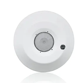 Provolt Occupancy Sensor, Line Voltage, 8'-12' Ceiling Mount, PIR Sensor 1500 sq ft, Daylighting, CEC Title 20/24 compliant. Color: White.
