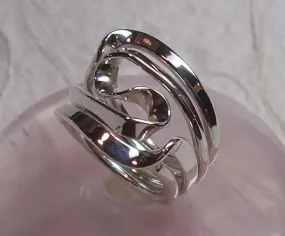 Sterling Silver Four Turn Vortex Energy Ring™.