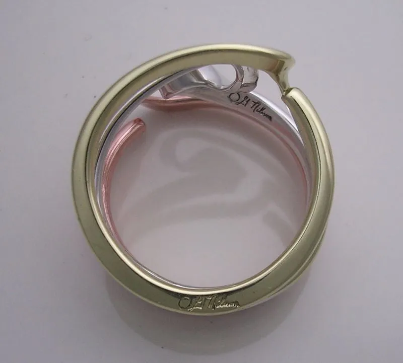Tesla Inspired Tri-Metal Energy Ring™. Silver, Copper, Brass.