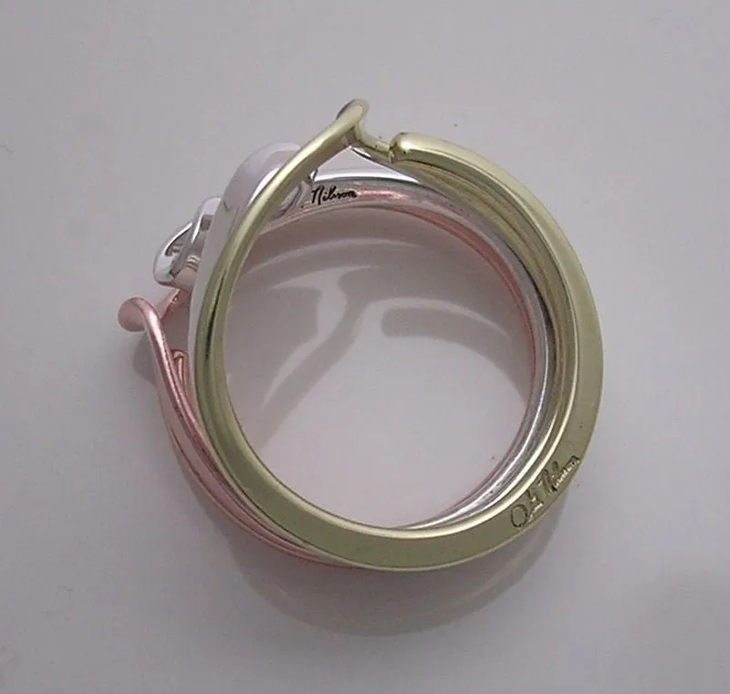 Tesla Inspired Tri-Metal Energy Ring™. Silver, Copper, Brass.